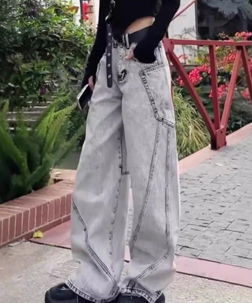 Ressaca（レサーカ） ジーンズ ルーズシルエットサイドポケットデニム