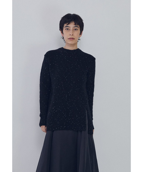 1er Arrondissement ニット セーター ラメノットウールスリットニット