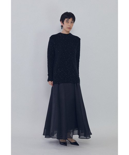 1er Arrondissement ニット セーター ラメノットウールスリットニット