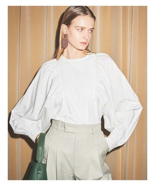 [Mila Owen] длинный рукав блуза 0 бежевый женский 