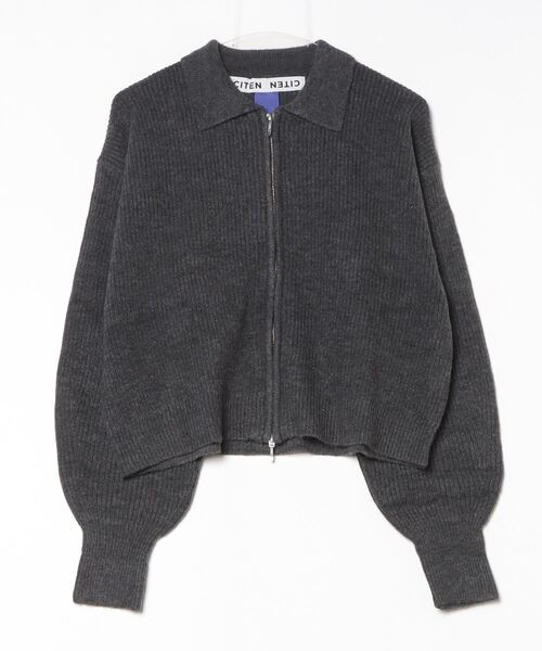 CITEN（シテン） ニットカーディガン FREE ダークグレー レディース