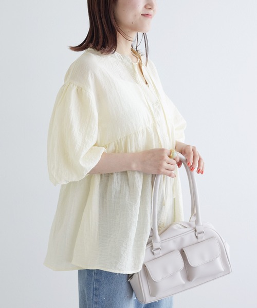 「w closet」 半袖ブラウス FREE ブラック レディース_画像3