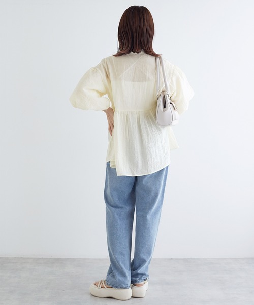 「w closet」 半袖ブラウス FREE ブラック レディース_画像4