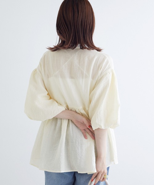 「w closet」 半袖ブラウス FREE ブラック レディース_画像8