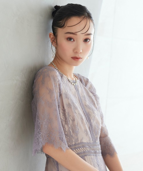 「RUIRUE BOUTIQUE」 半袖ワンピース M モカ レディースの画像