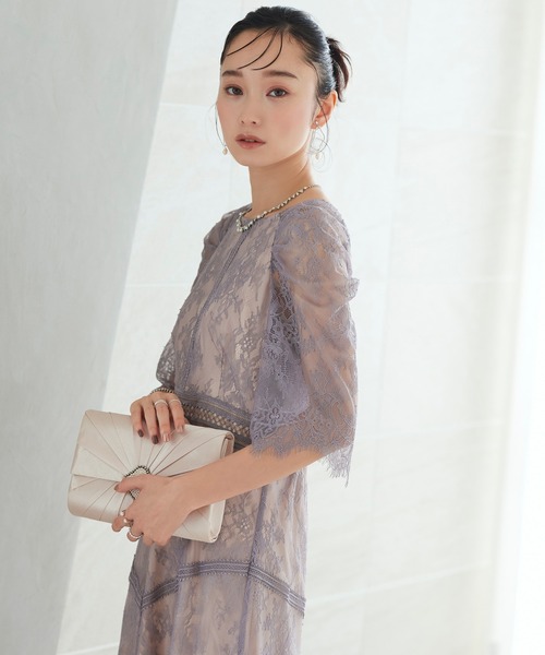 「RUIRUE BOUTIQUE」 半袖ワンピース M モカ レディースの画像