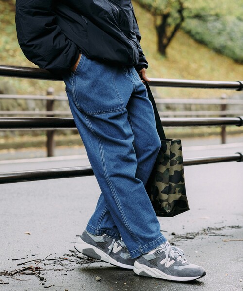 「GUNG HO」 デニムパンツ SMALL オリーブ メンズ_画像6