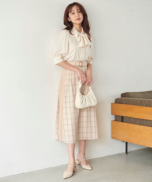 「Feroux」 7分袖ブラウス F ベージュ レディース_画像3