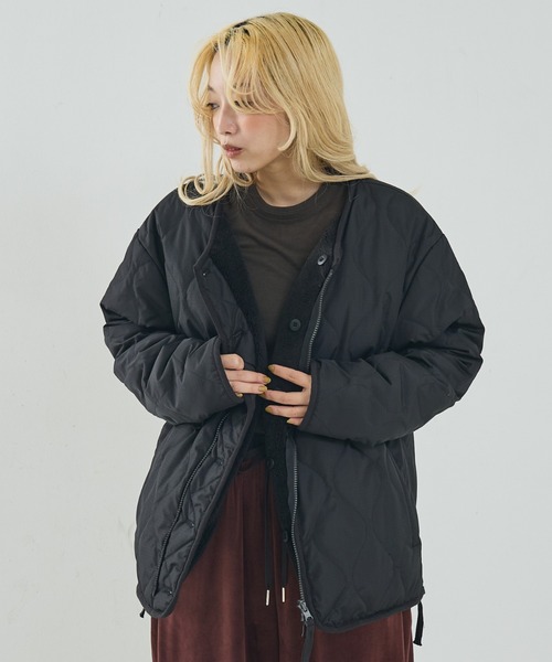 TAIONタイオン キルティングボア ミリタリーリバーシブル ダウンジャケットM TAION（タイオン） ダウンコート ダウンジャケット 「TAION