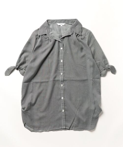 「m.f.editorial」 半袖シャツ MEDIUM ネイビー レディース_画像3