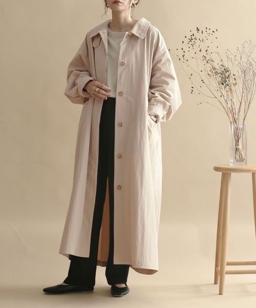 「NOAHL」 ステンカラーコート S キナリ レディース_画像2