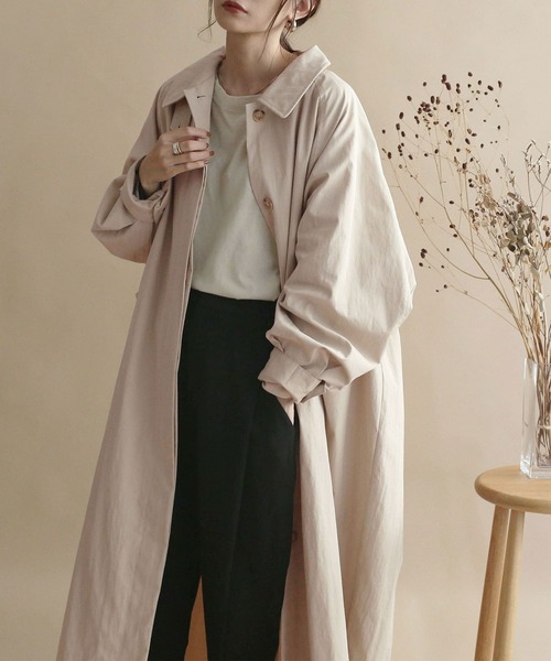 「NOAHL」 ステンカラーコート S キナリ レディース_画像3