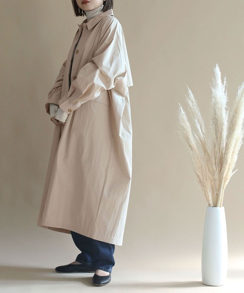 「NOAHL」 ステンカラーコート S キナリ レディース_画像9