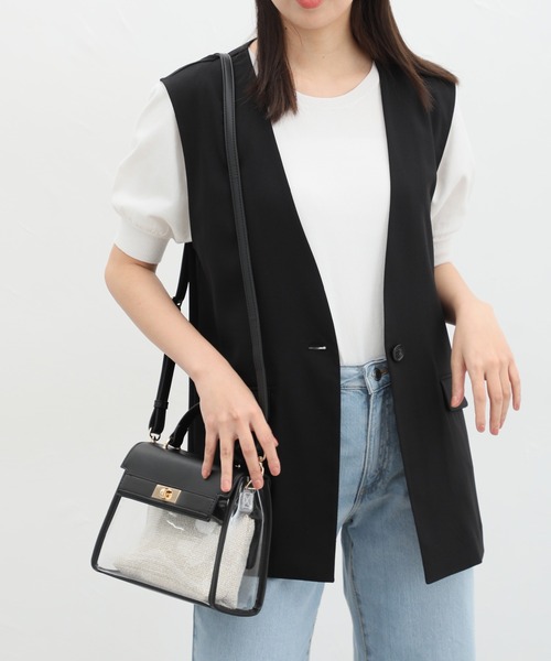 「Honeys」 2WAYバッグ FREE グレイッシュベージュ レディース_画像6