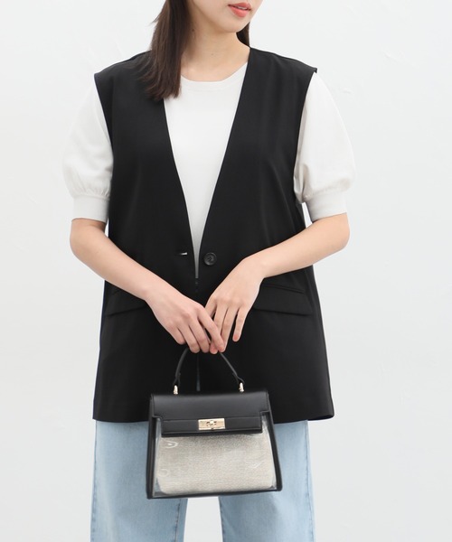 「Honeys」 2WAYバッグ FREE グレイッシュベージュ レディース_画像7