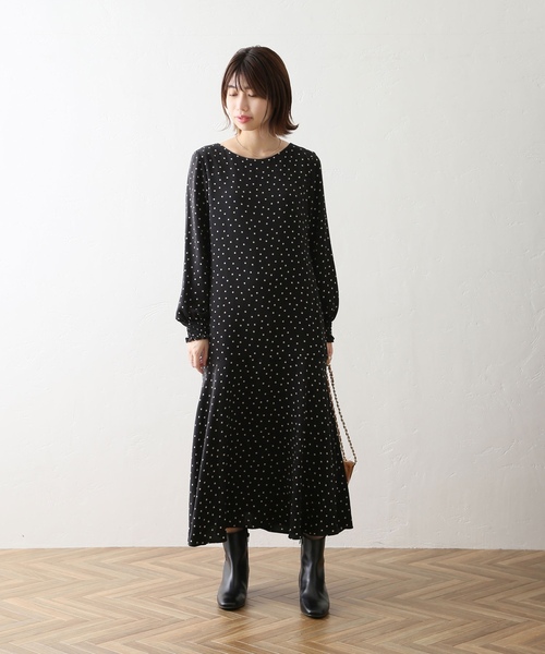 「La TOTALITE」 長袖ワンピース 36 グリーン レディース_画像3