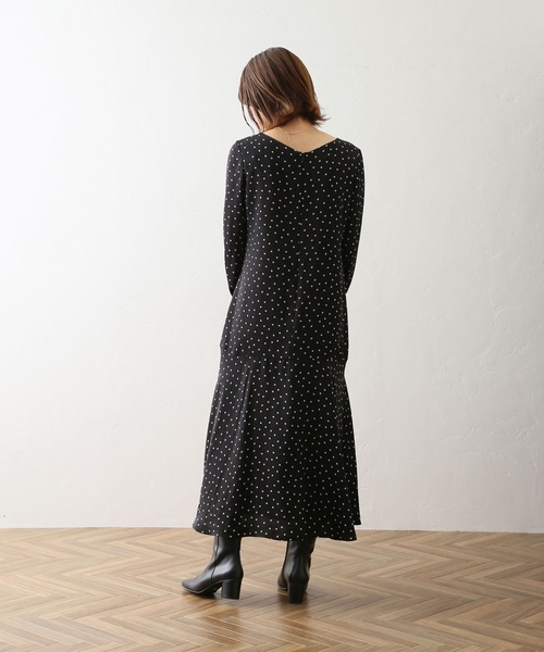 「La TOTALITE」 長袖ワンピース 36 グリーン レディース_画像5