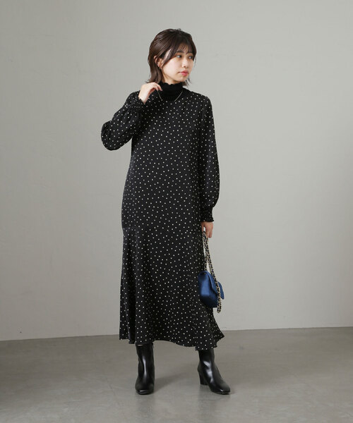 「La TOTALITE」 長袖ワンピース 36 グリーン レディース_画像7