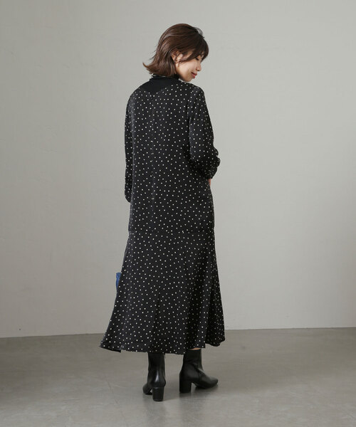 「La TOTALITE」 長袖ワンピース 36 グリーン レディース_画像8