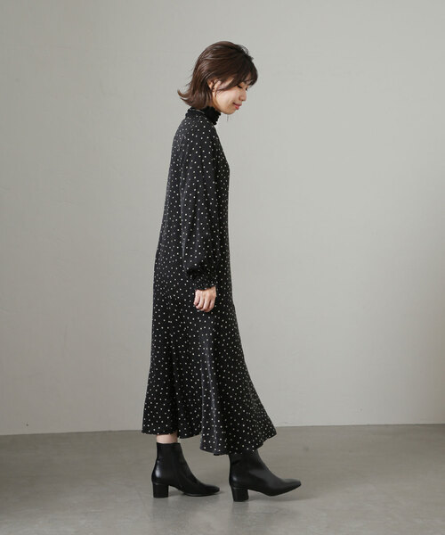 「La TOTALITE」 長袖ワンピース 36 グリーン レディース_画像9