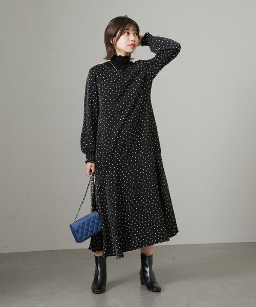 「La TOTALITE」 長袖ワンピース 36 グリーン レディース_画像10