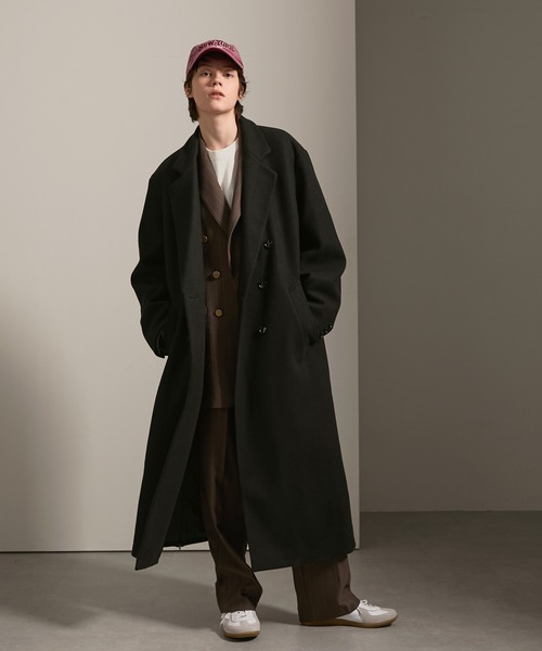 「EMMA CLOTHES」 チェスターコート M ダークネイビー メンズ_画像6