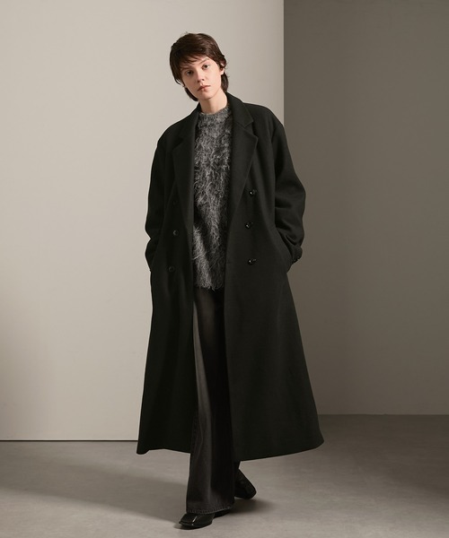 「EMMA CLOTHES」 チェスターコート M ダークネイビー メンズ_画像7