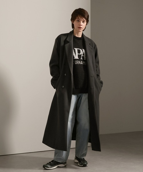 「EMMA CLOTHES」 チェスターコート M ダークネイビー メンズ_画像8