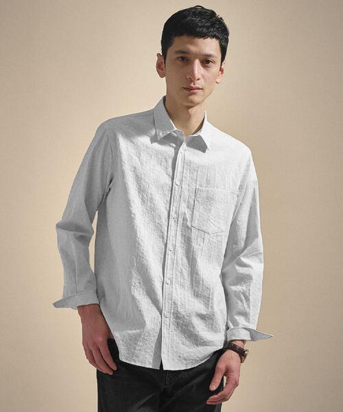 TAKEO KIKUCHI（タケオキクチ） シャツ 播州 ドビーストライプ