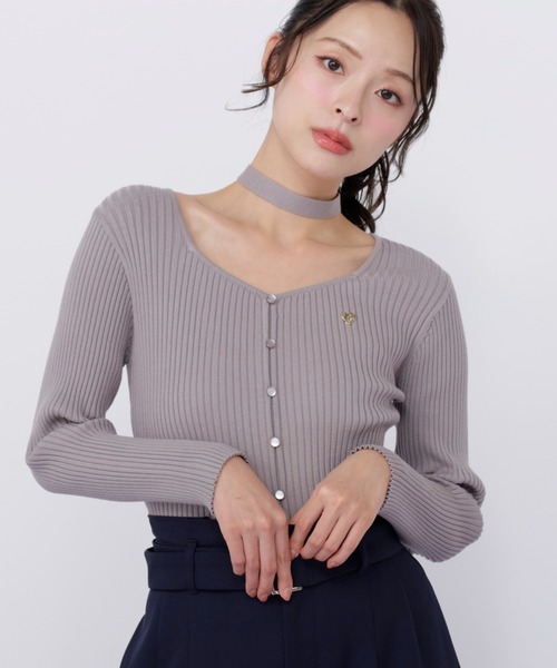 JILL STUART ニット BEARシリーズ＞ダブルカラーケーブルニット | JILL by JILL STUART