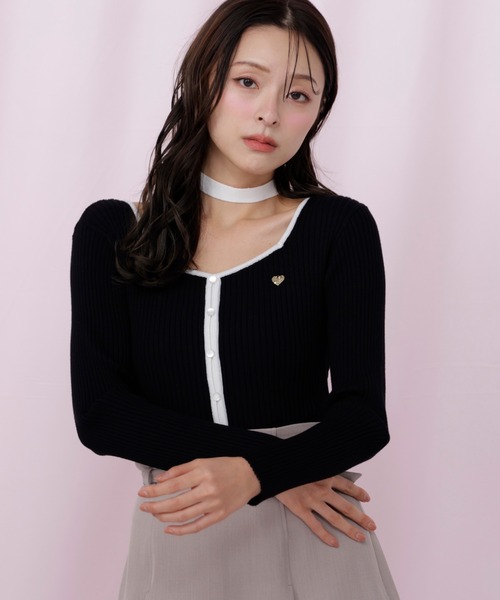 JILL STUART ジルスチュアート セーター ブラック レース 新品未使用 レーストリミングリブニット | JILL by JILL STUART（ジル バイ ジル