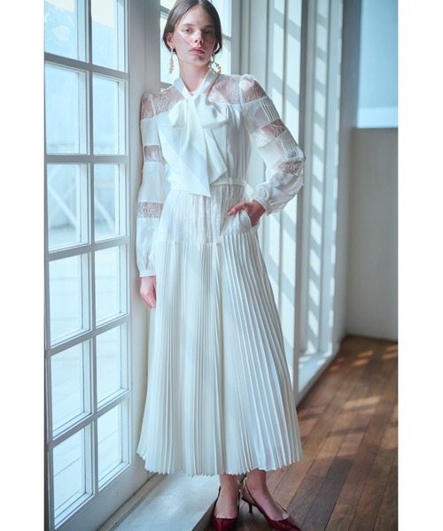 Estella.K ワンピース Frances Lace Dress スカラップレースタイドレス