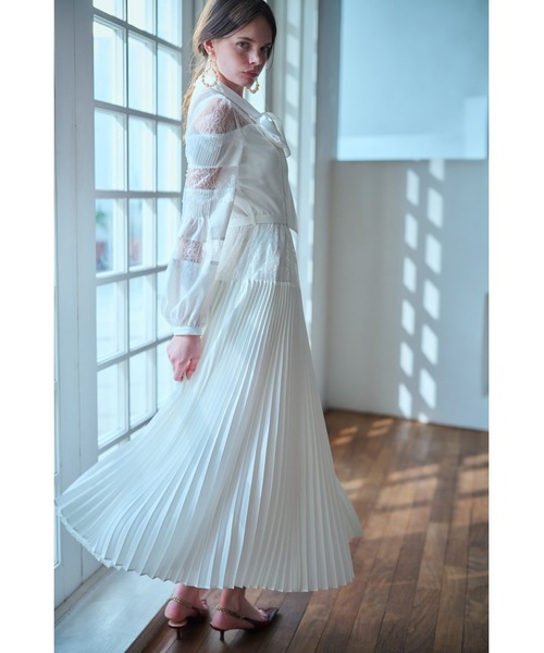 Estella.K ワンピース Frances Lace Dress スカラップレースタイドレス