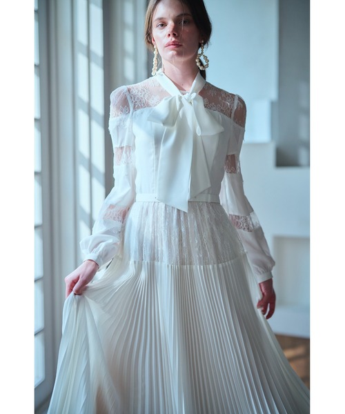 Estella.K ワンピース Frances Lace Dress スカラップレースタイドレス