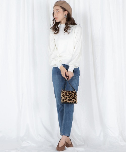 「QUEENS COURT」 長袖ニット M ベージュ レディース_画像8