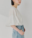 「titivate」 半袖ブラウス M オフホ...の詳細画像1
