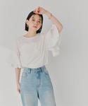 「titivate」 半袖ブラウス M オフホ...の詳細画像2