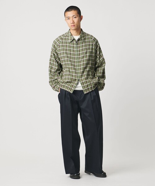 ブルゾン アウター 「UNITED ARROWS ＆ SONS」 CHECK ZIP BLOUSON/ブルゾン メンズの画像