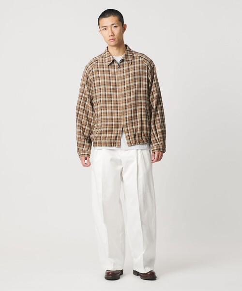 ブルゾン アウター 「UNITED ARROWS ＆ SONS」 CHECK ZIP BLOUSON/ブルゾン メンズの画像