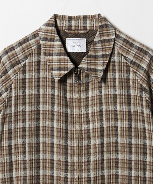 ブルゾン アウター 「UNITED ARROWS ＆ SONS」 CHECK ZIP BLOUSON/ブルゾン メンズの画像