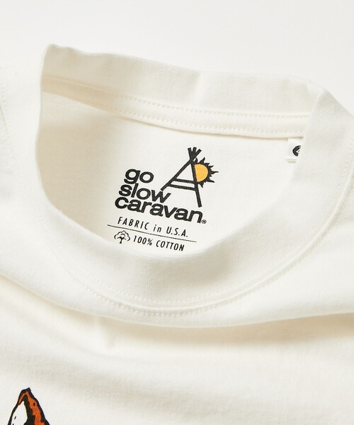 「FREAK'S STORE」 「go slow caravan」半袖Tシャツ 5 ホワイト メンズ_画像6