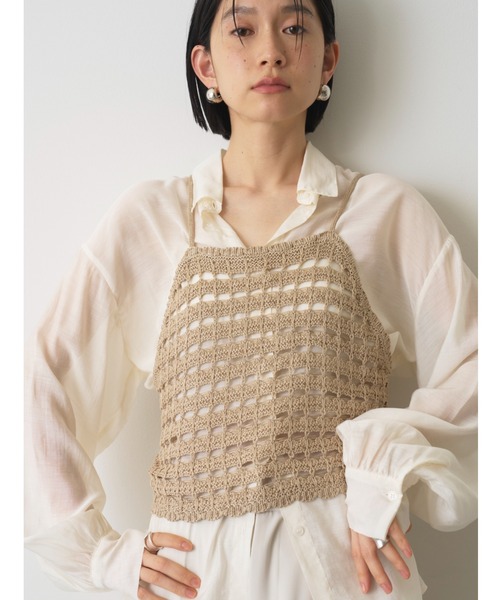 AIC. キャミソール メッシュ編みニットビスチェ : ZOZOTOWN Yahoo!店