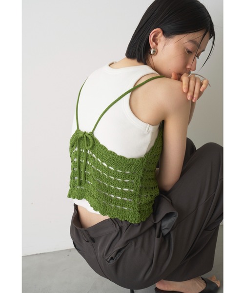 AIC. キャミソール メッシュ編みニットビスチェ : ZOZOTOWN Yahoo!店