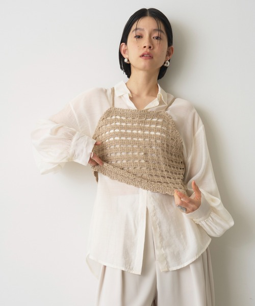 AIC. キャミソール メッシュ編みニットビスチェ : ZOZOTOWN Yahoo!店