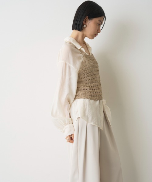 AIC. キャミソール メッシュ編みニットビスチェ : ZOZOTOWN Yahoo!店