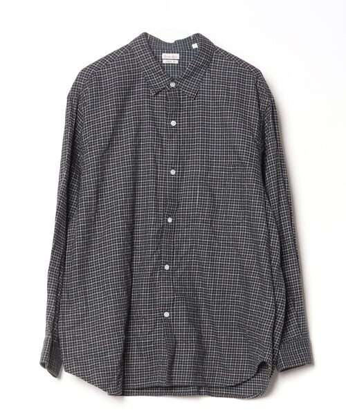 STEVEN ALAN（スティーブンアラン） 長袖ネルシャツ X-LARGE ブラック