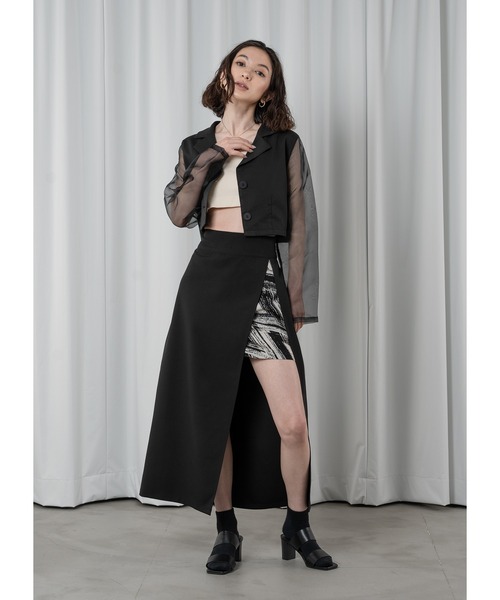 「Adoon plain」 テーラードジャケット FREE ブラック レディース_画像8