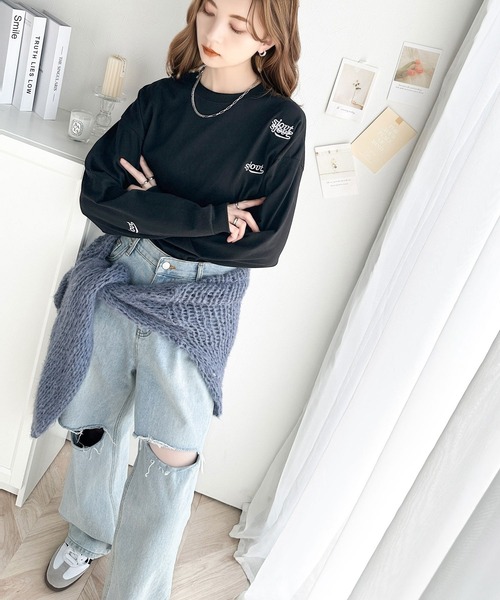 「Java」 長袖カットソー MEDIUM オフホワイト レディース_画像4