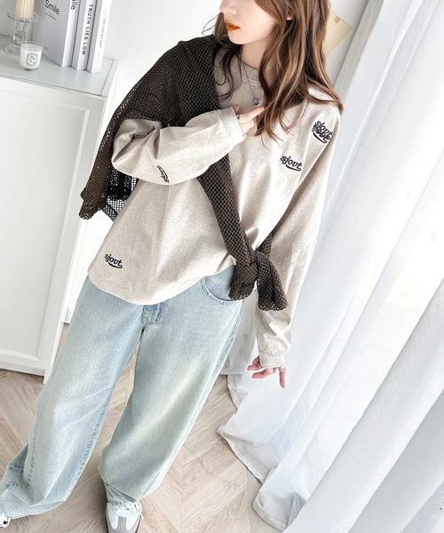 「Java」 長袖カットソー MEDIUM オフホワイト レディース_画像7