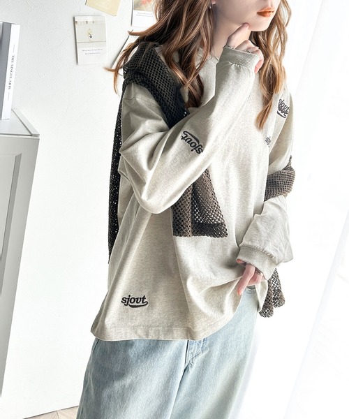 「Java」 長袖カットソー MEDIUM オフホワイト レディース_画像9